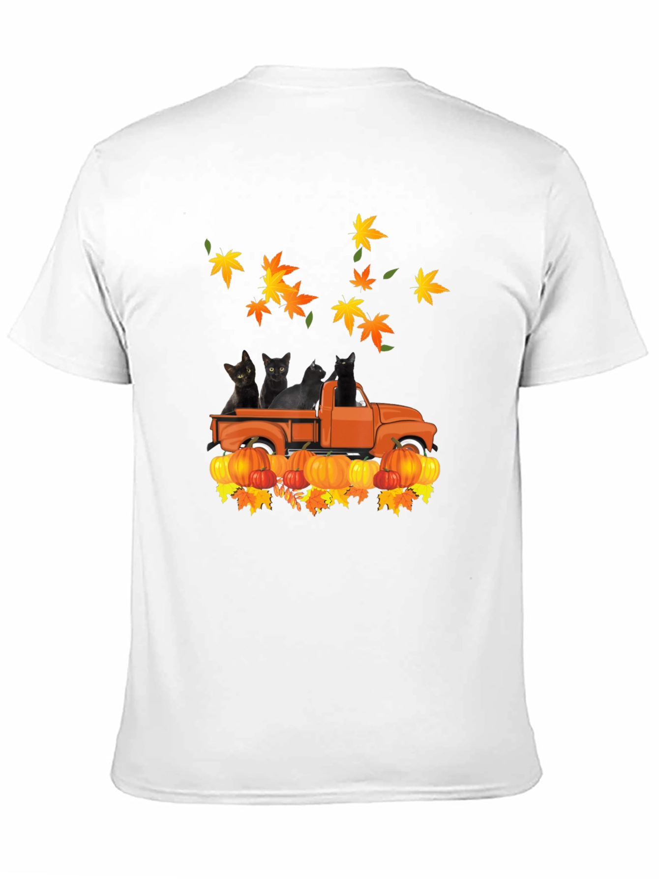 Black Cats in Truck Fall T-Shirt