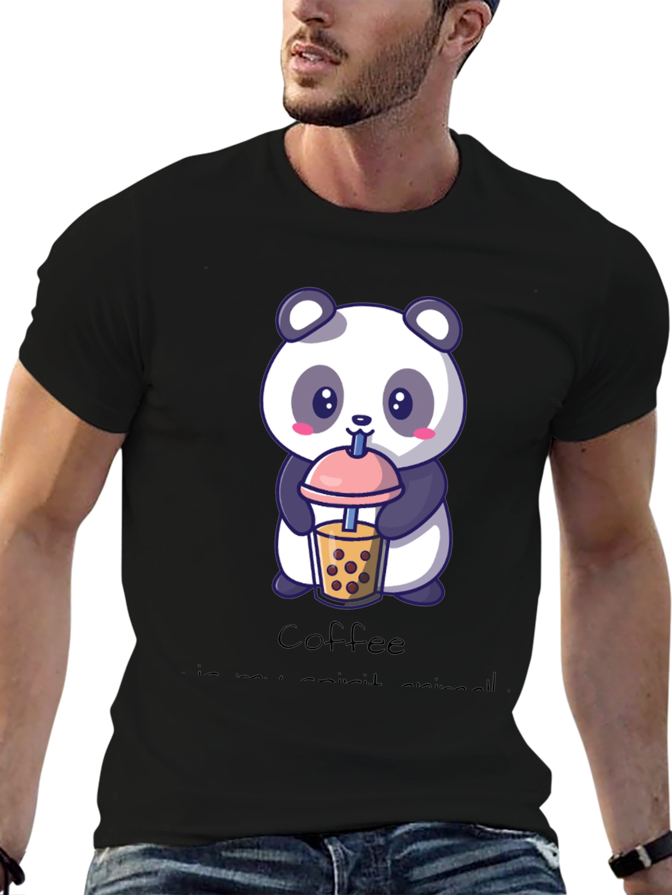 Cute Panda Coffee Lover T-Shirt