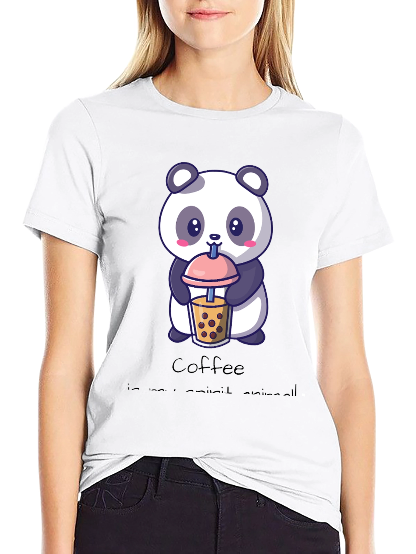 Cute Panda Coffee Lover T-Shirt