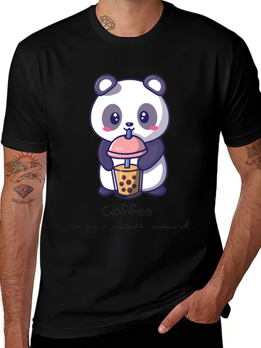 Cute Panda Coffee Lover T-Shirt