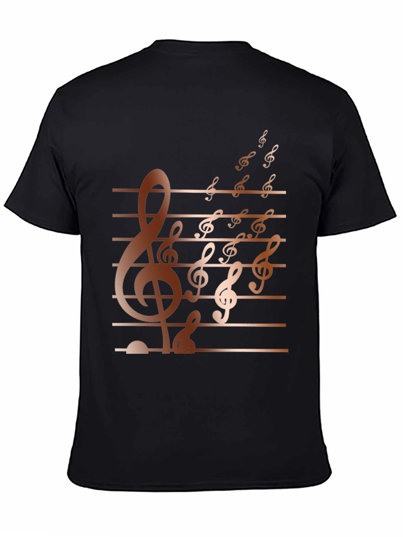Musical Note Black T-Shirt