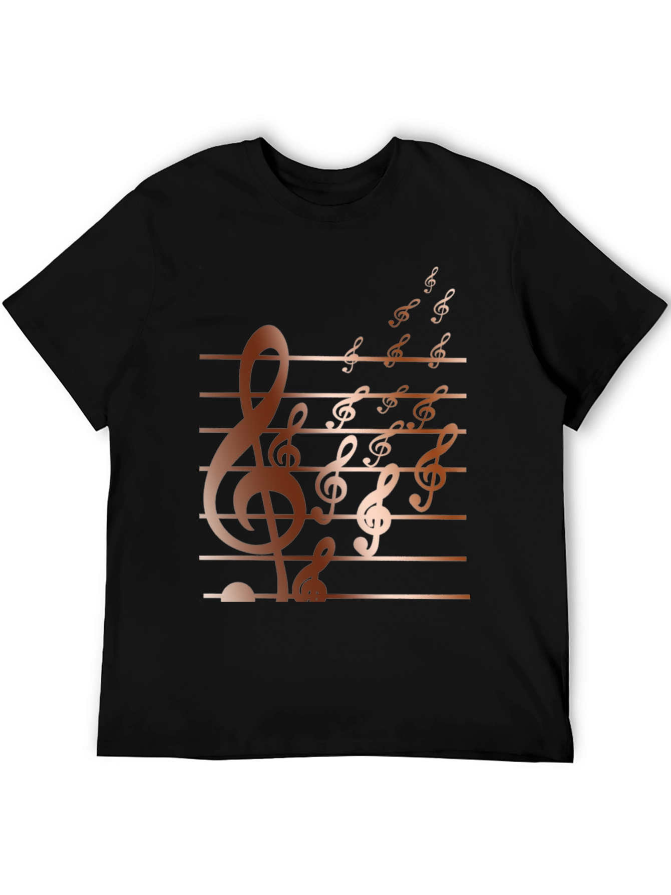 Musical Note Black T-Shirt