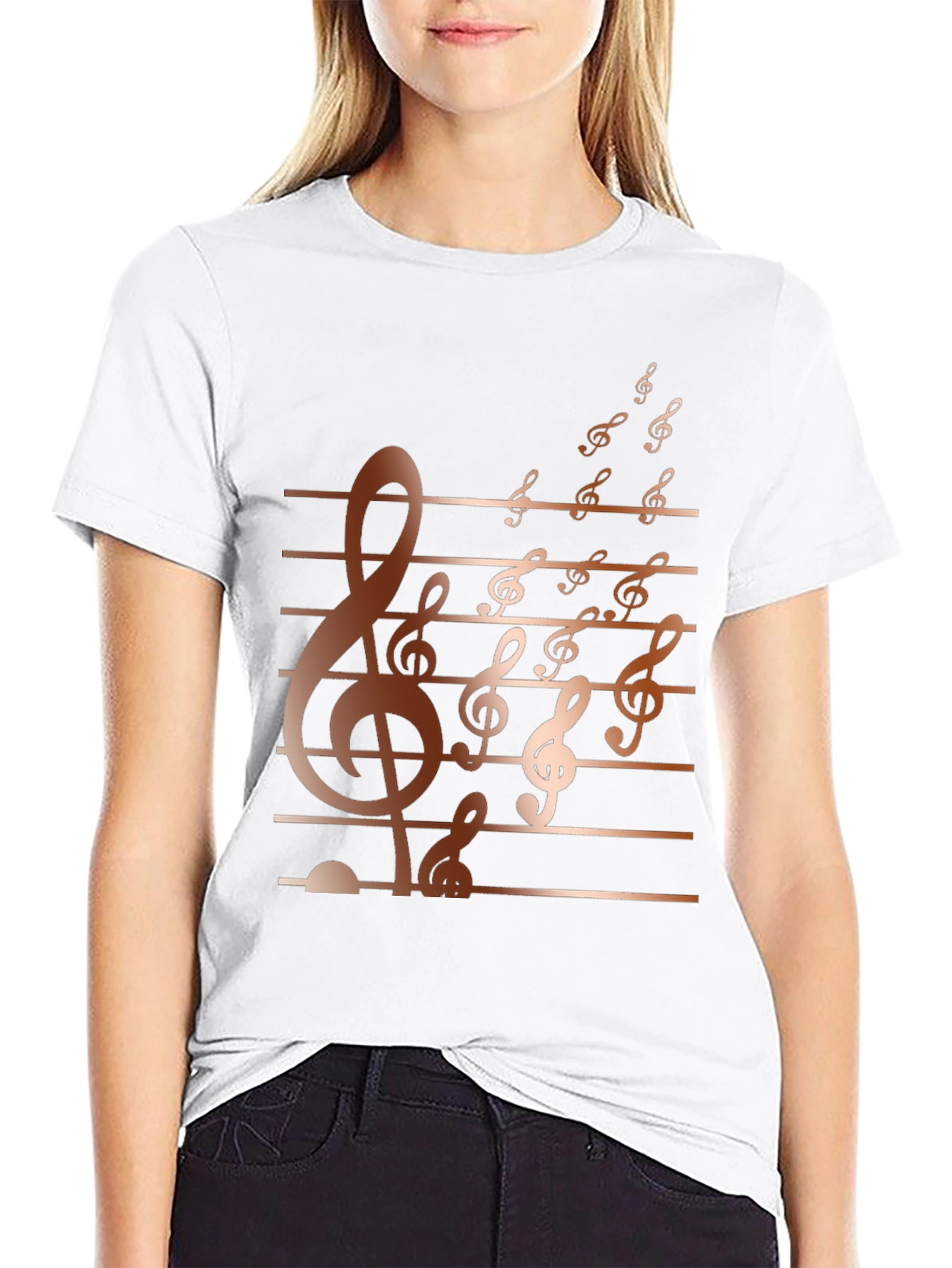 Musical Note Black T-Shirt