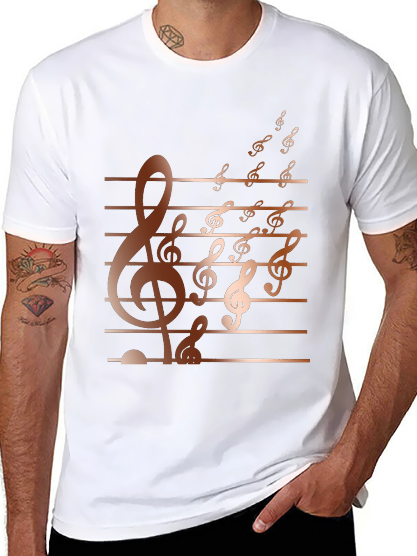 Musical Note Black T-Shirt