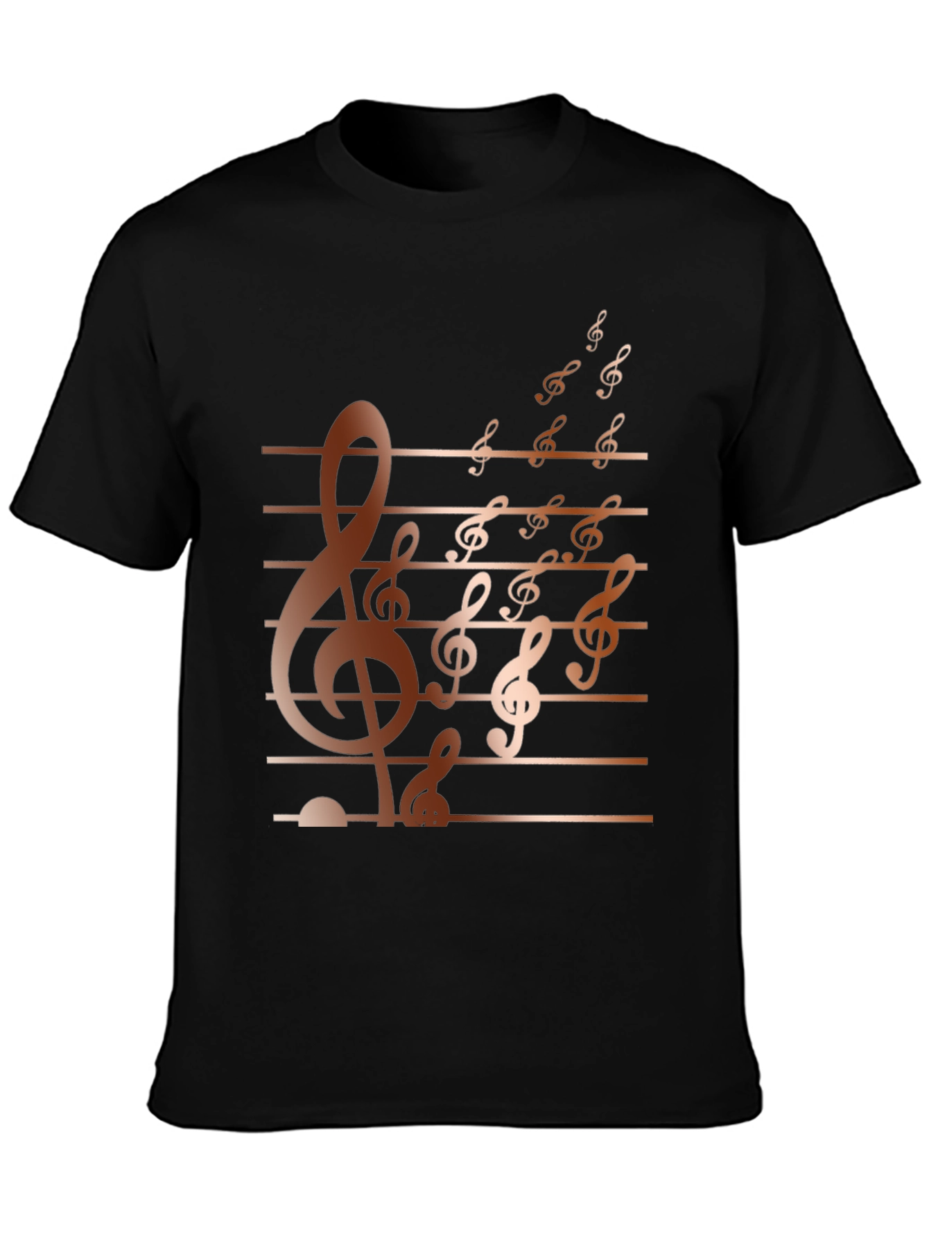 Musical Note Black T-Shirt