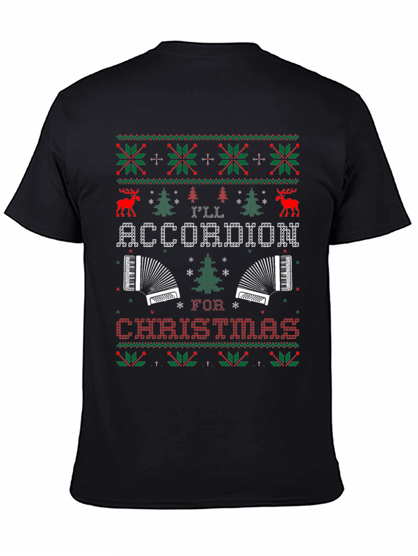 Christmas Accordion Ugly Sweater T-Shirt
