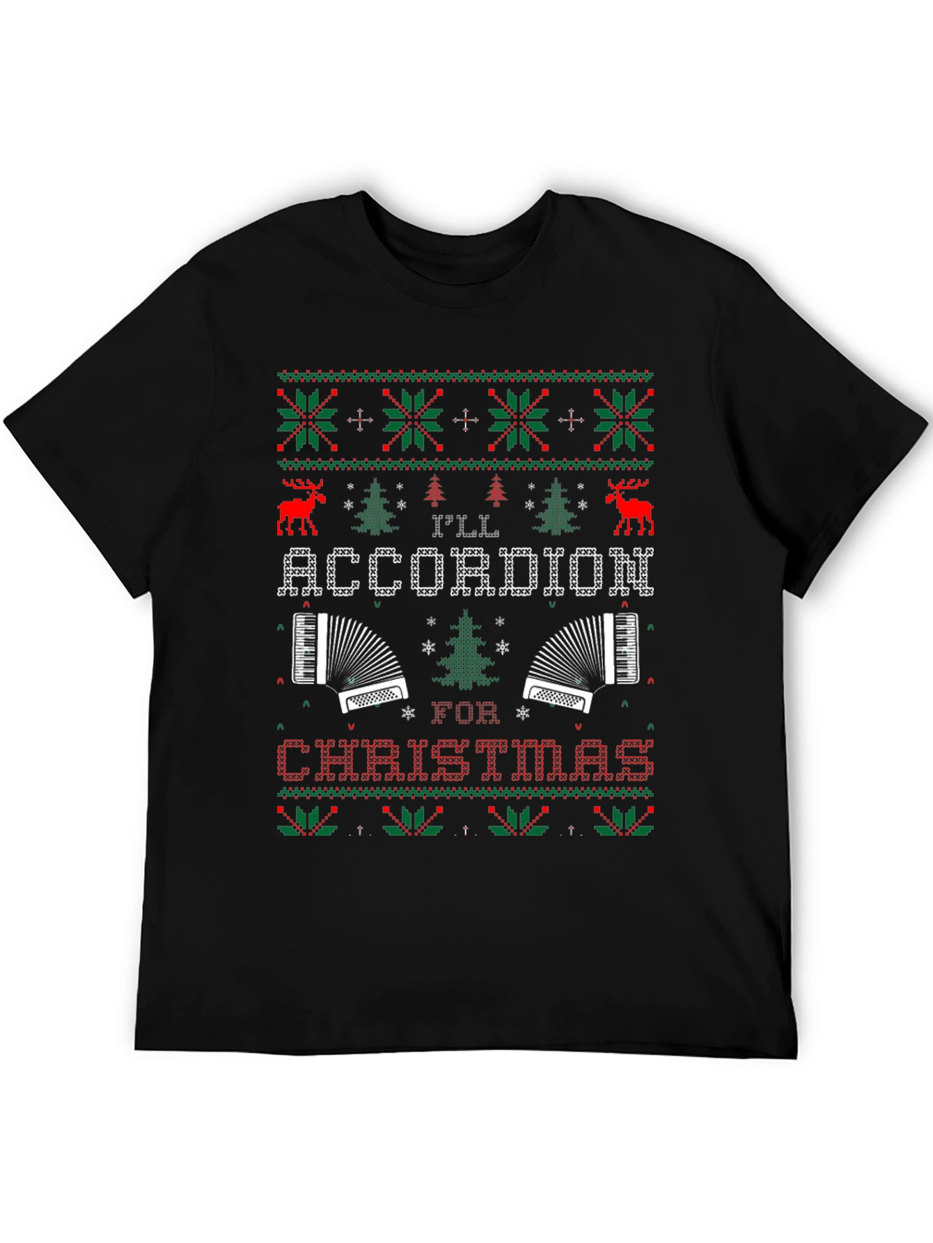 Christmas Accordion Ugly Sweater T-Shirt