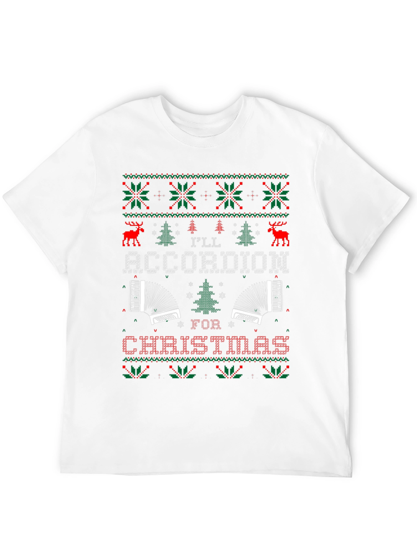 Christmas Accordion Ugly Sweater T-Shirt