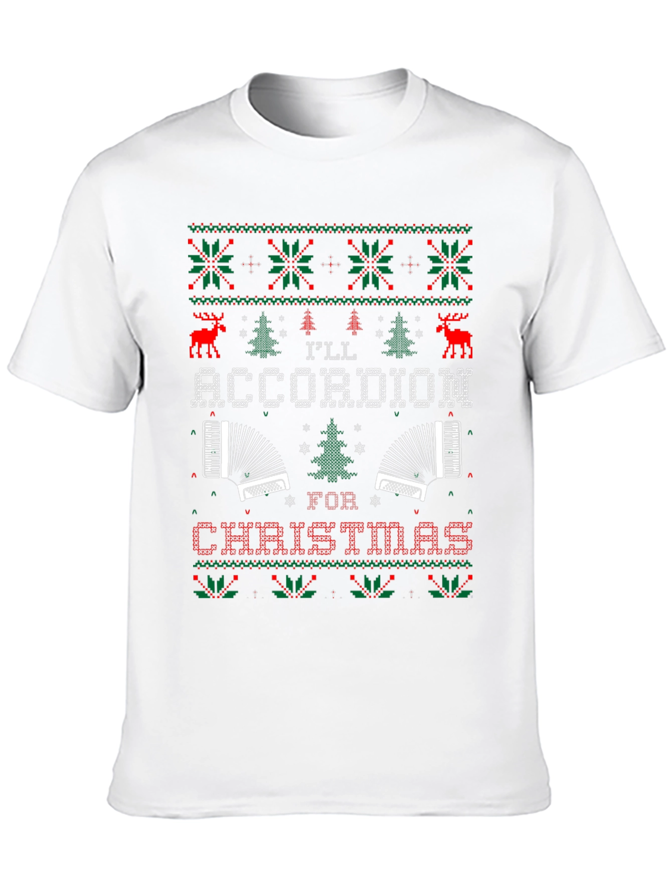 Christmas Accordion Ugly Sweater T-Shirt
