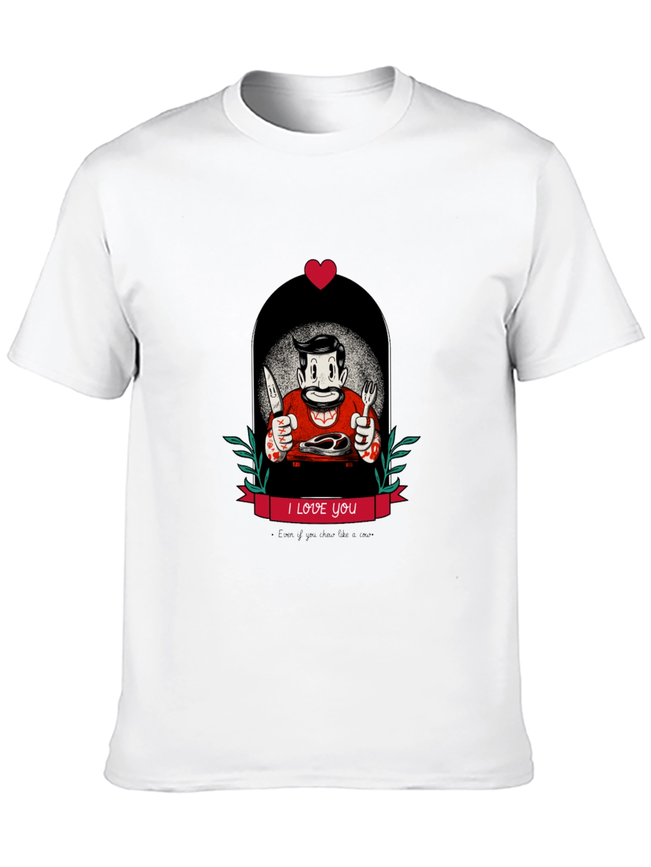 I Love You Steak T-Shirt - Graphic Tee