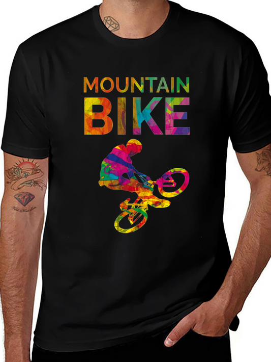 Mountain Bike Graphic Tee - Colorful Design
