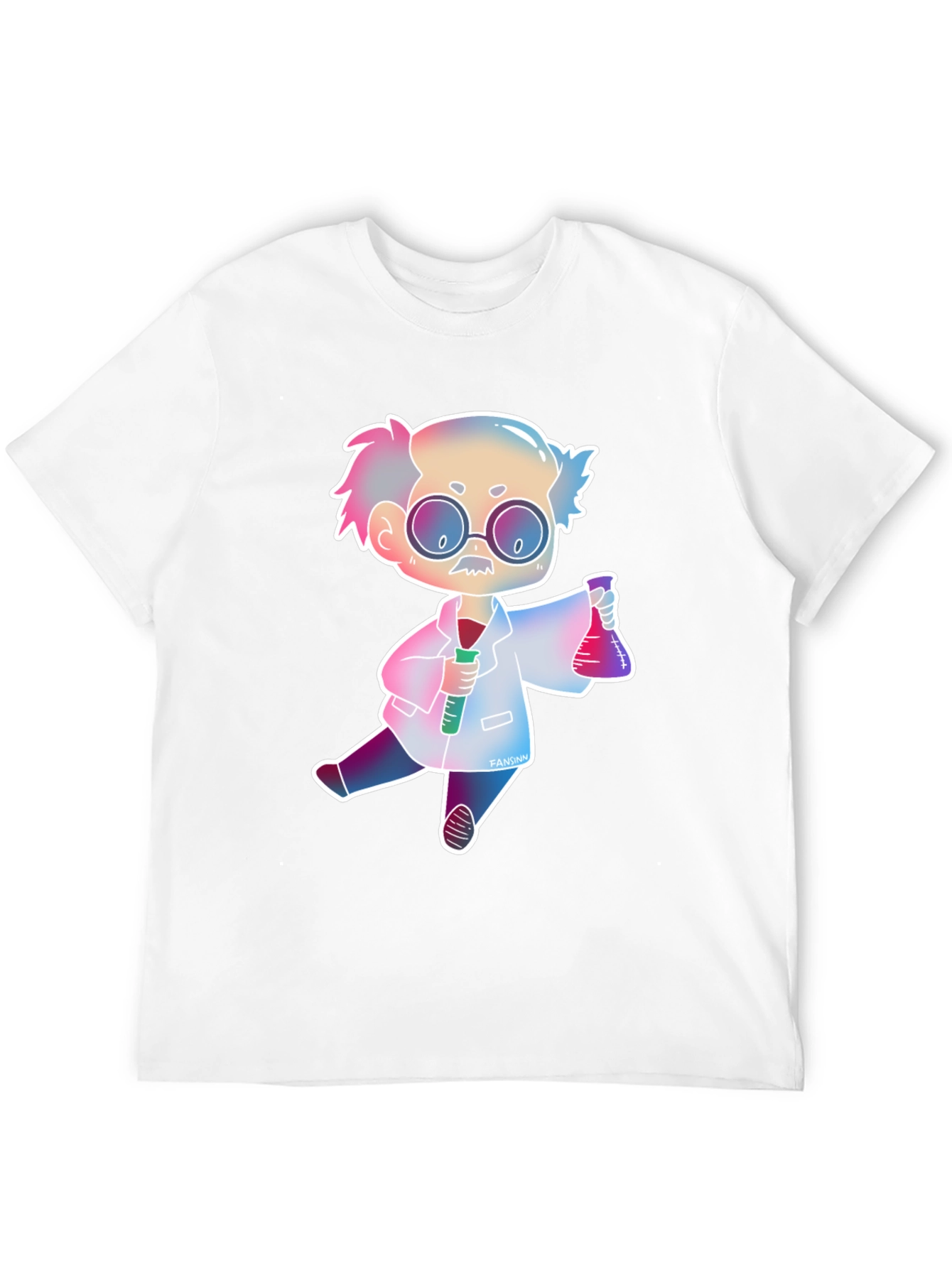 Scientist Cartoon Graphic Tee - Fun Science Shirt