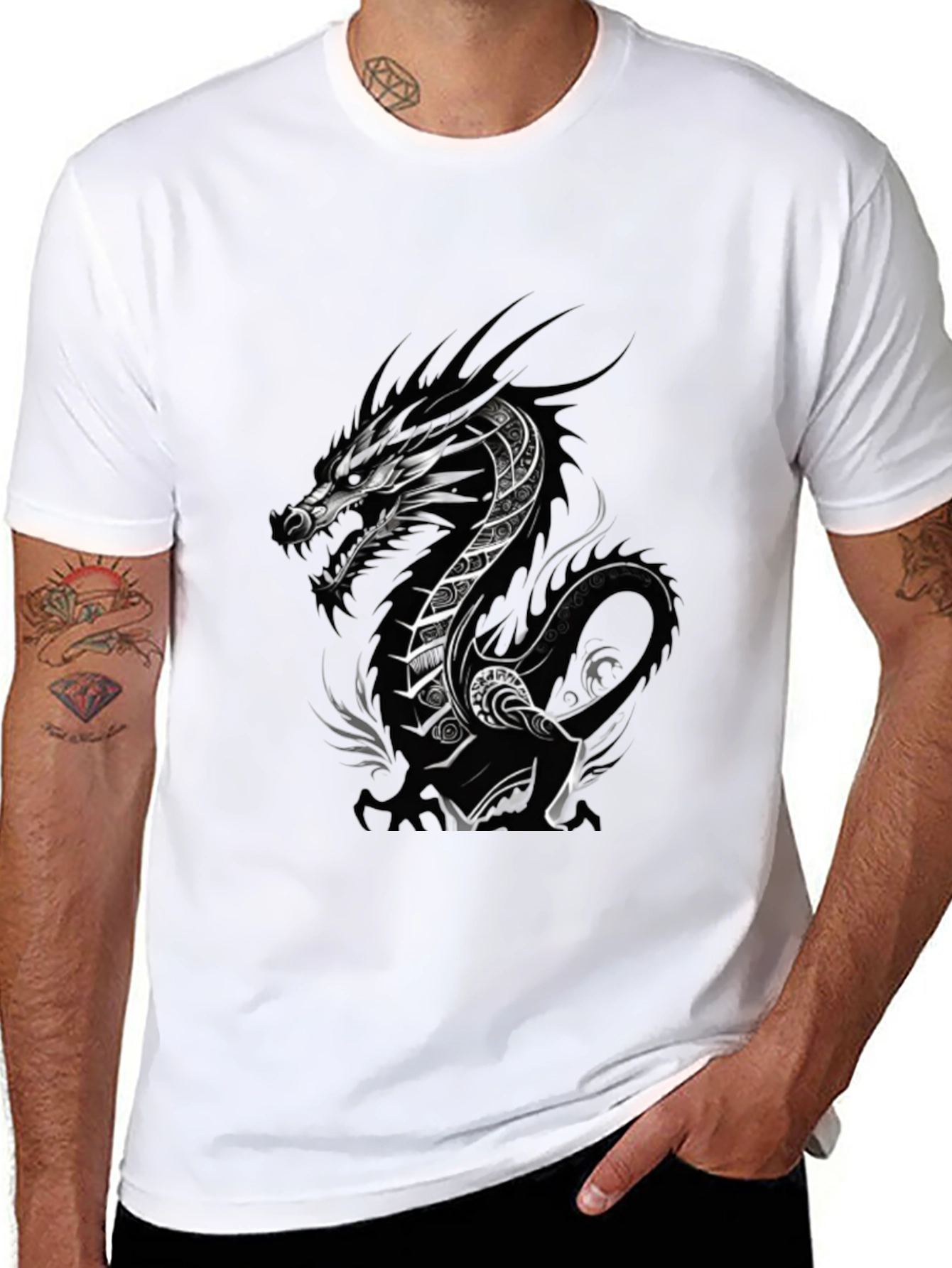 Dragon Graphic T-Shirt - Black