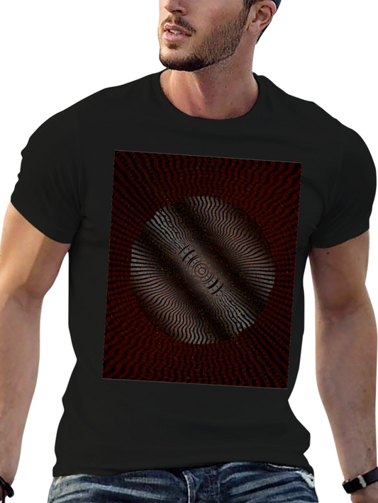 Optical Illusion Graphic Tee - Modern Design