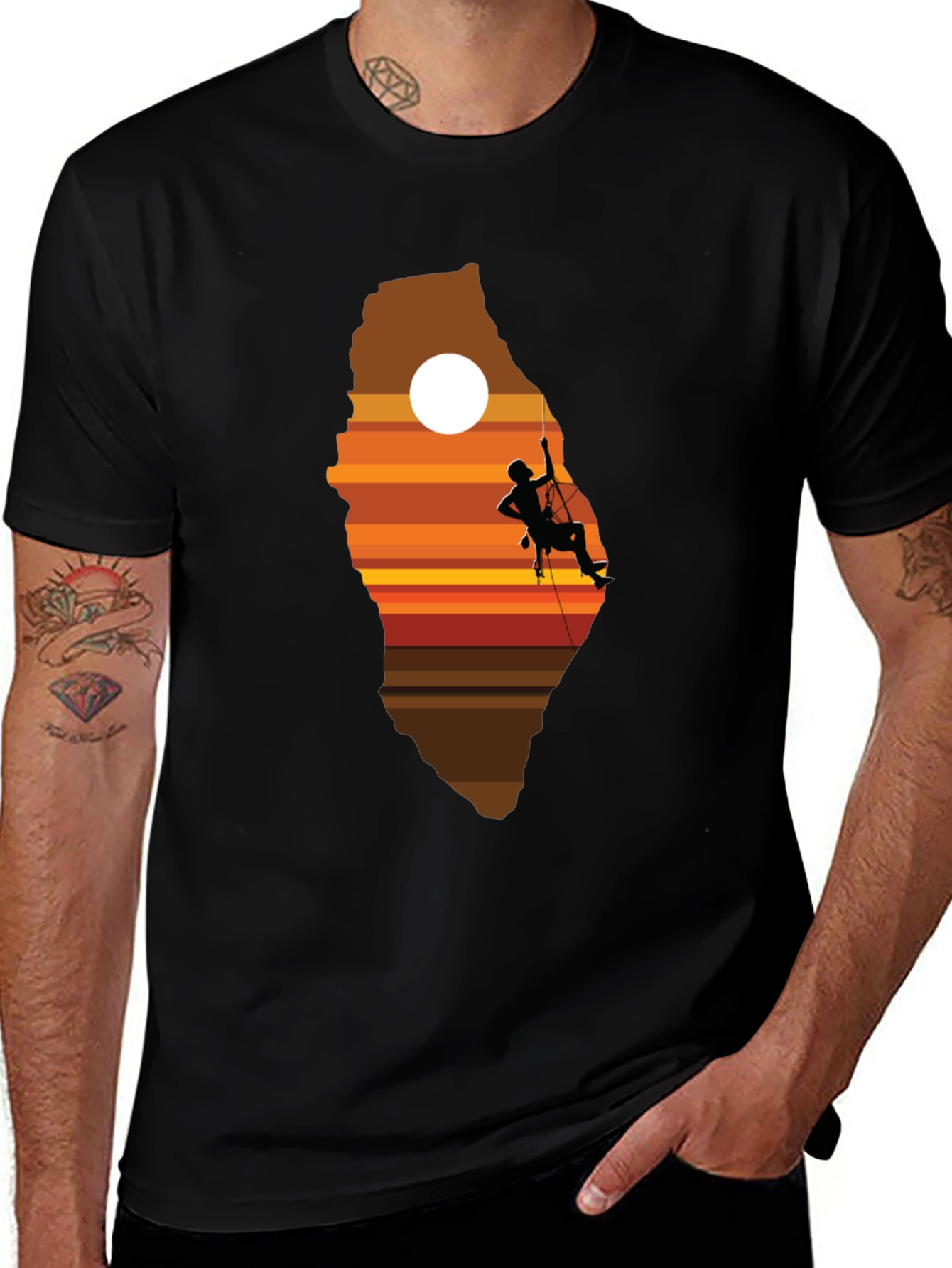 Climbing Sunset Graphic T-Shirt - Adventure Ready