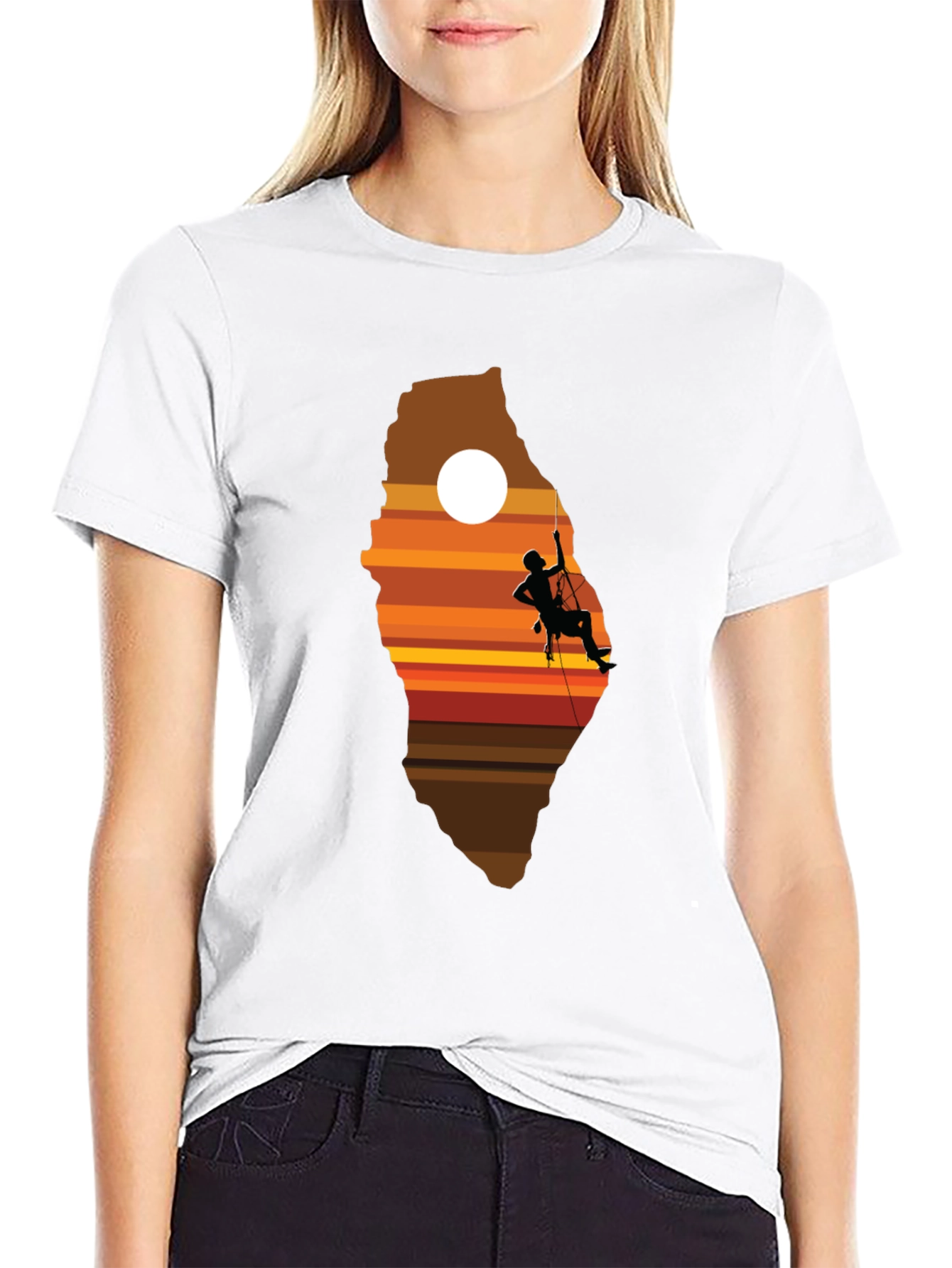 Climbing Sunset Graphic T-Shirt - Adventure Ready