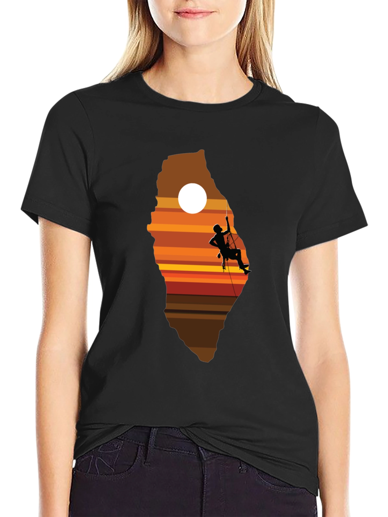 Climbing Sunset Graphic T-Shirt - Adventure Ready