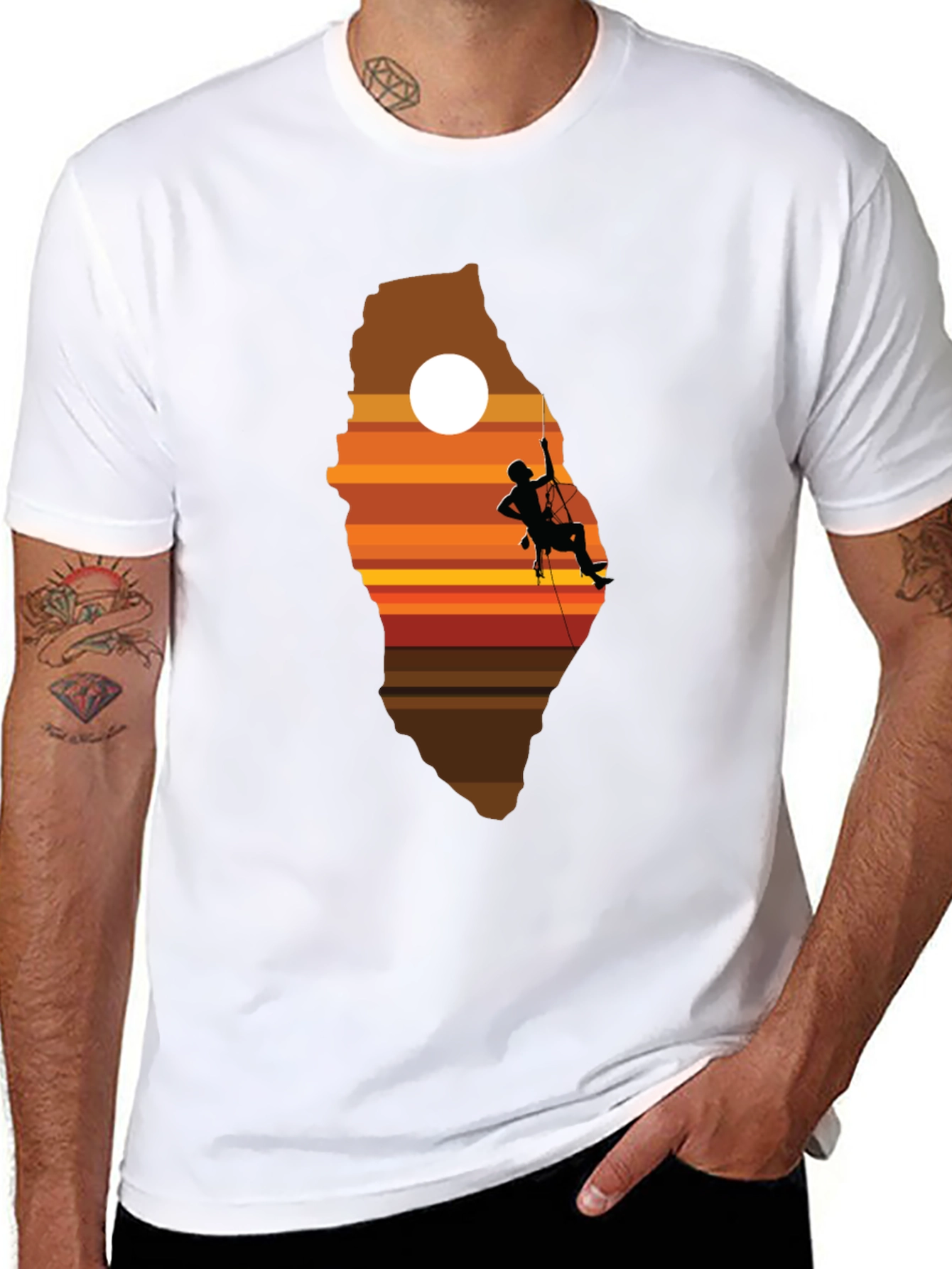 Climbing Sunset Graphic T-Shirt - Adventure Ready