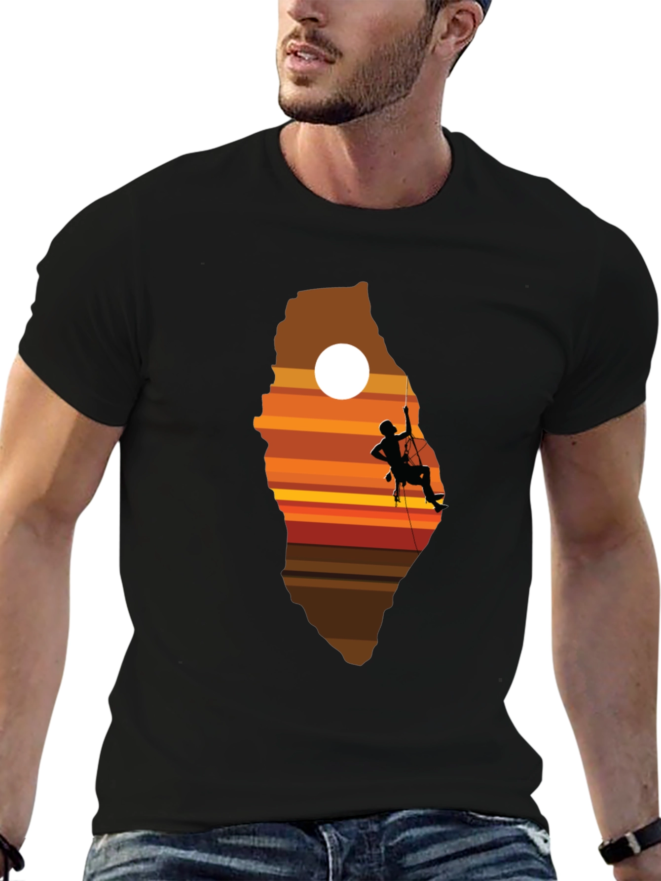 Climbing Sunset Graphic T-Shirt - Adventure Ready