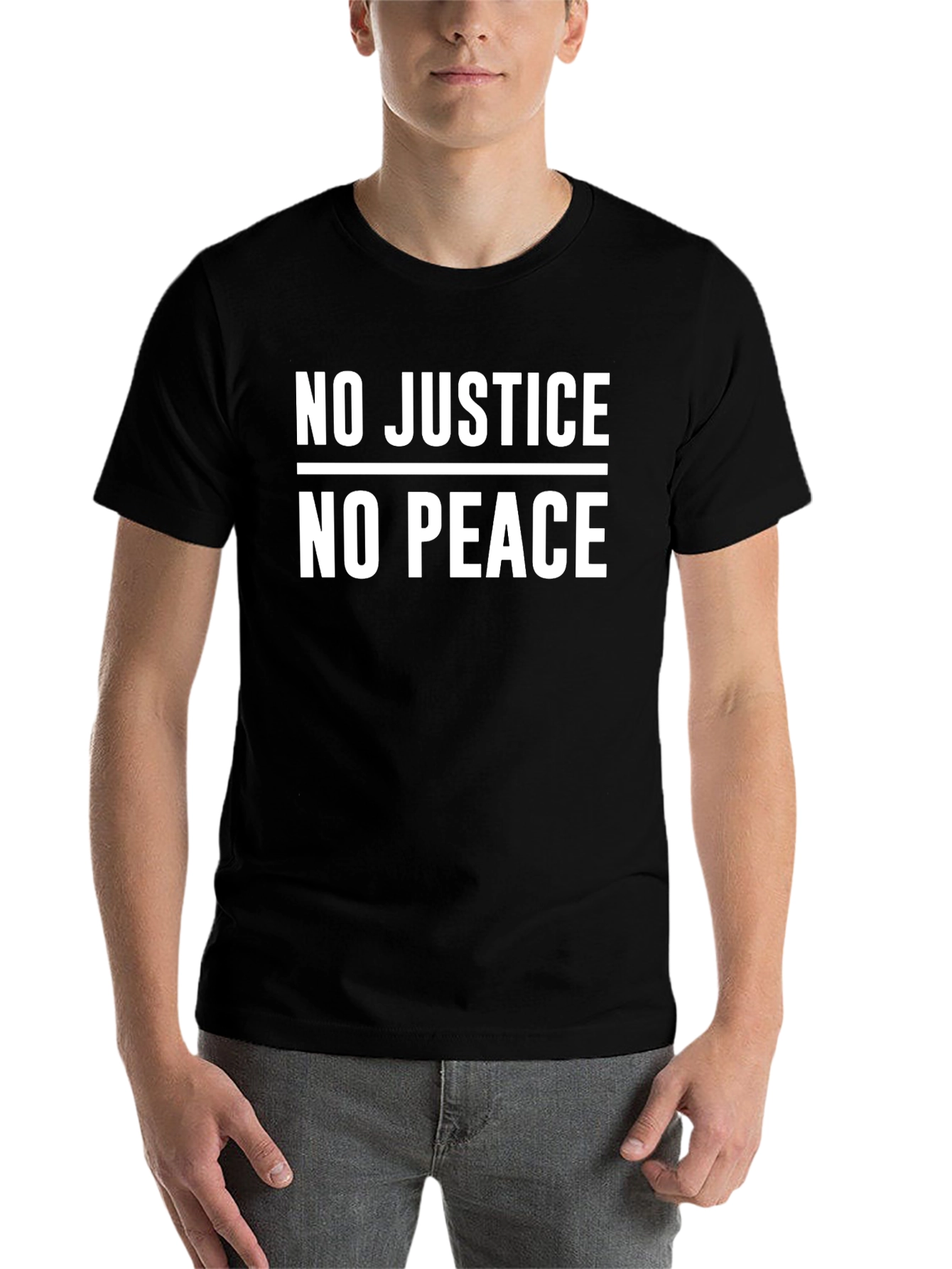 No Justice No Peace Graphic Tee - Black