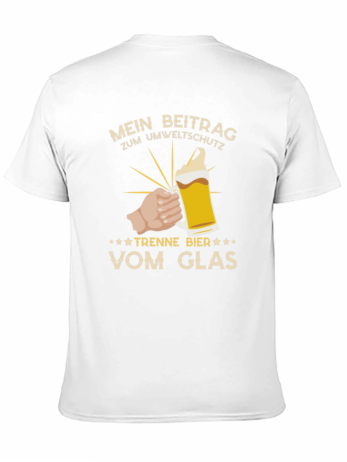 Mens Black Mein Beitrag Beer Graphic Tee
