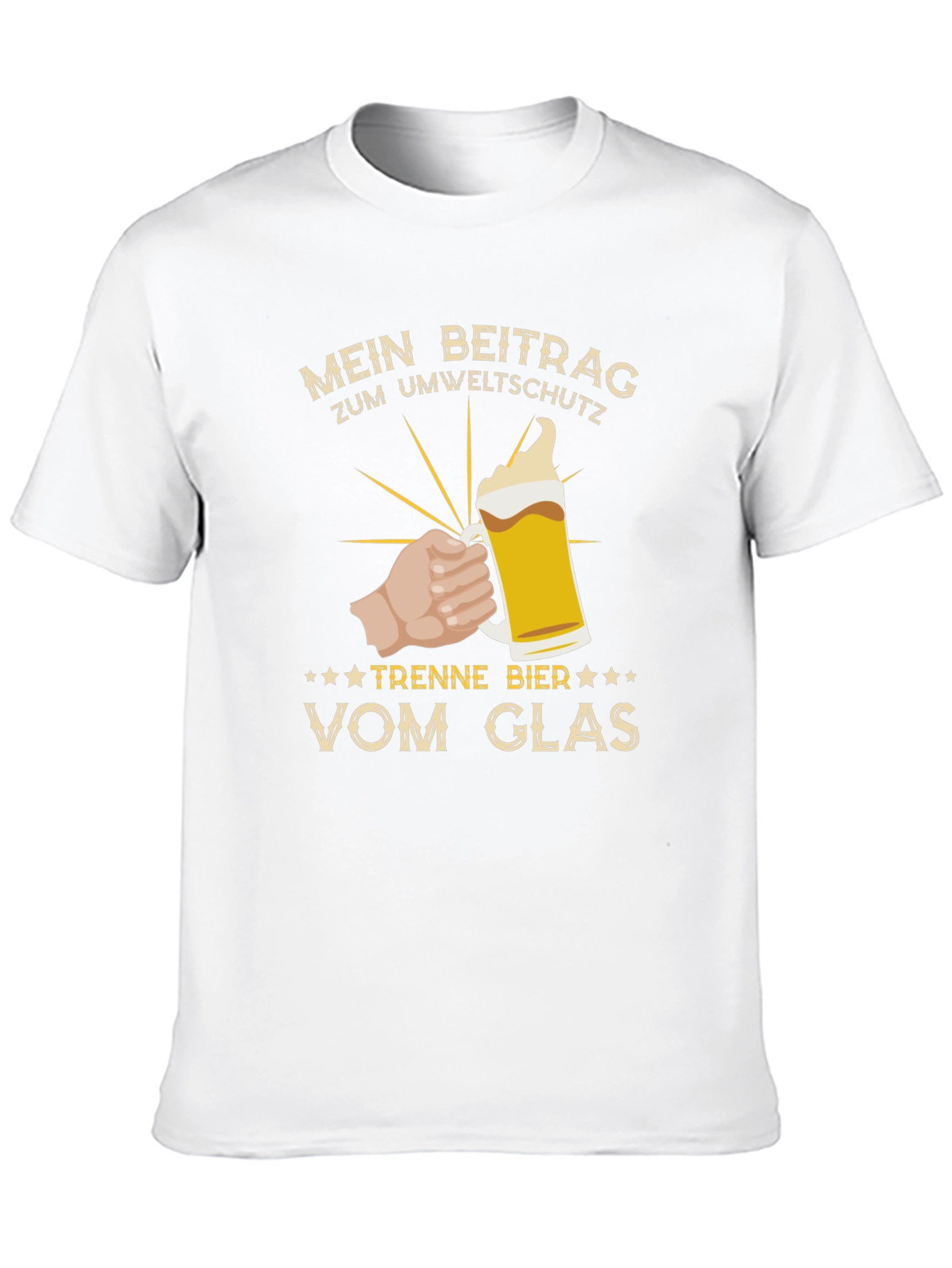 Mens Black Mein Beitrag Beer Graphic Tee