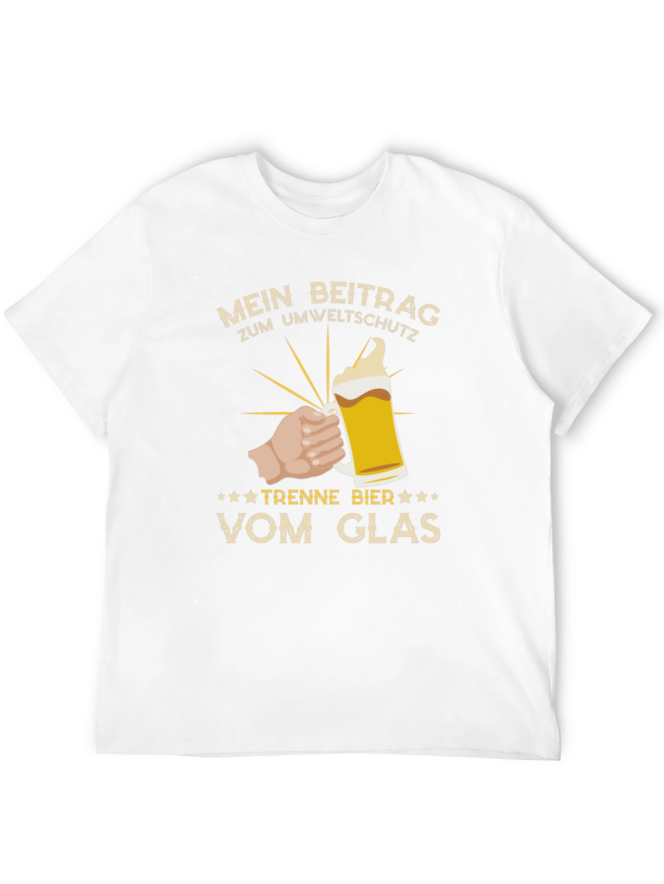 Mens Black Mein Beitrag Beer Graphic Tee