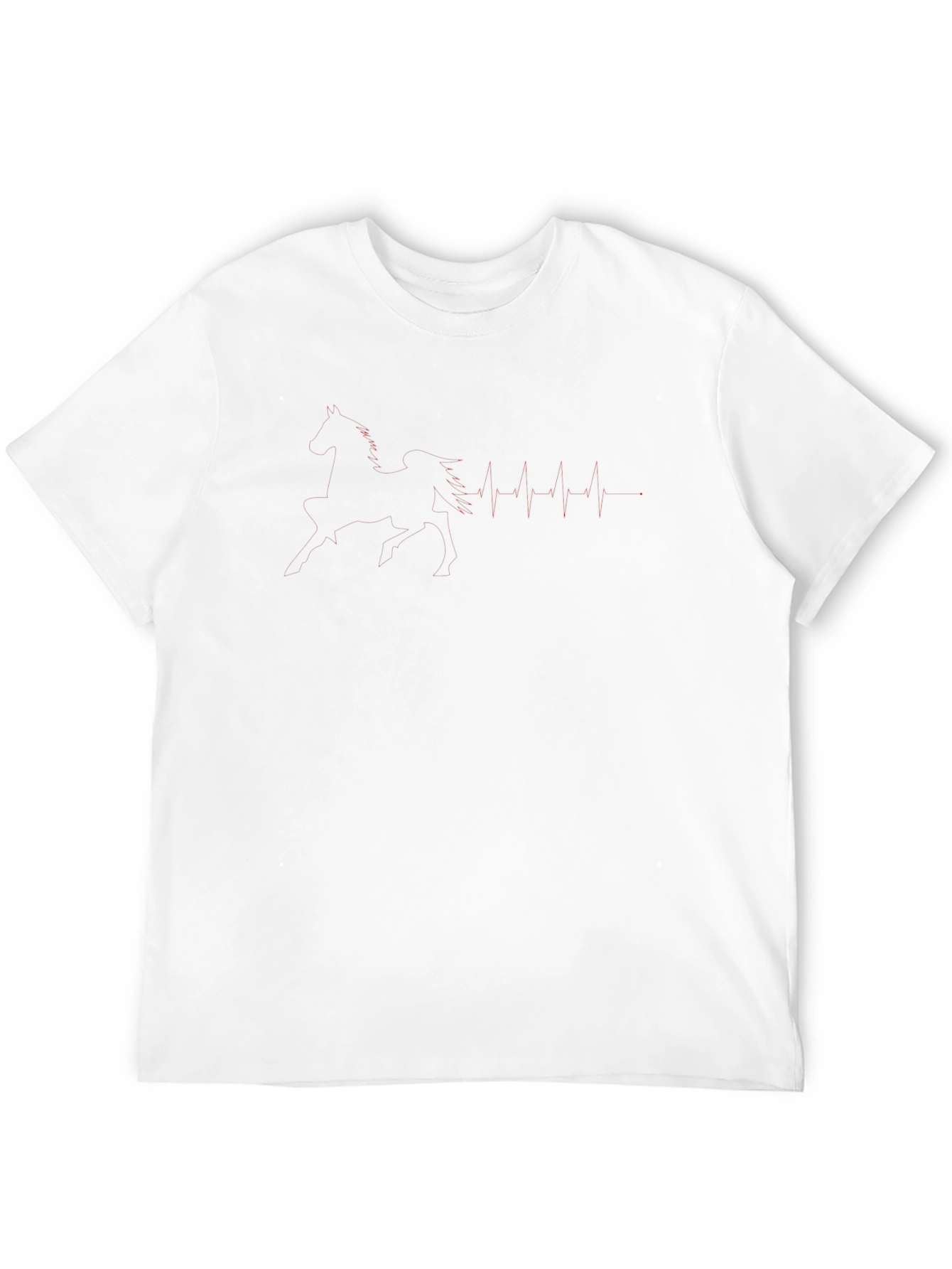 Black Graphic Tee - Heartbeat Design