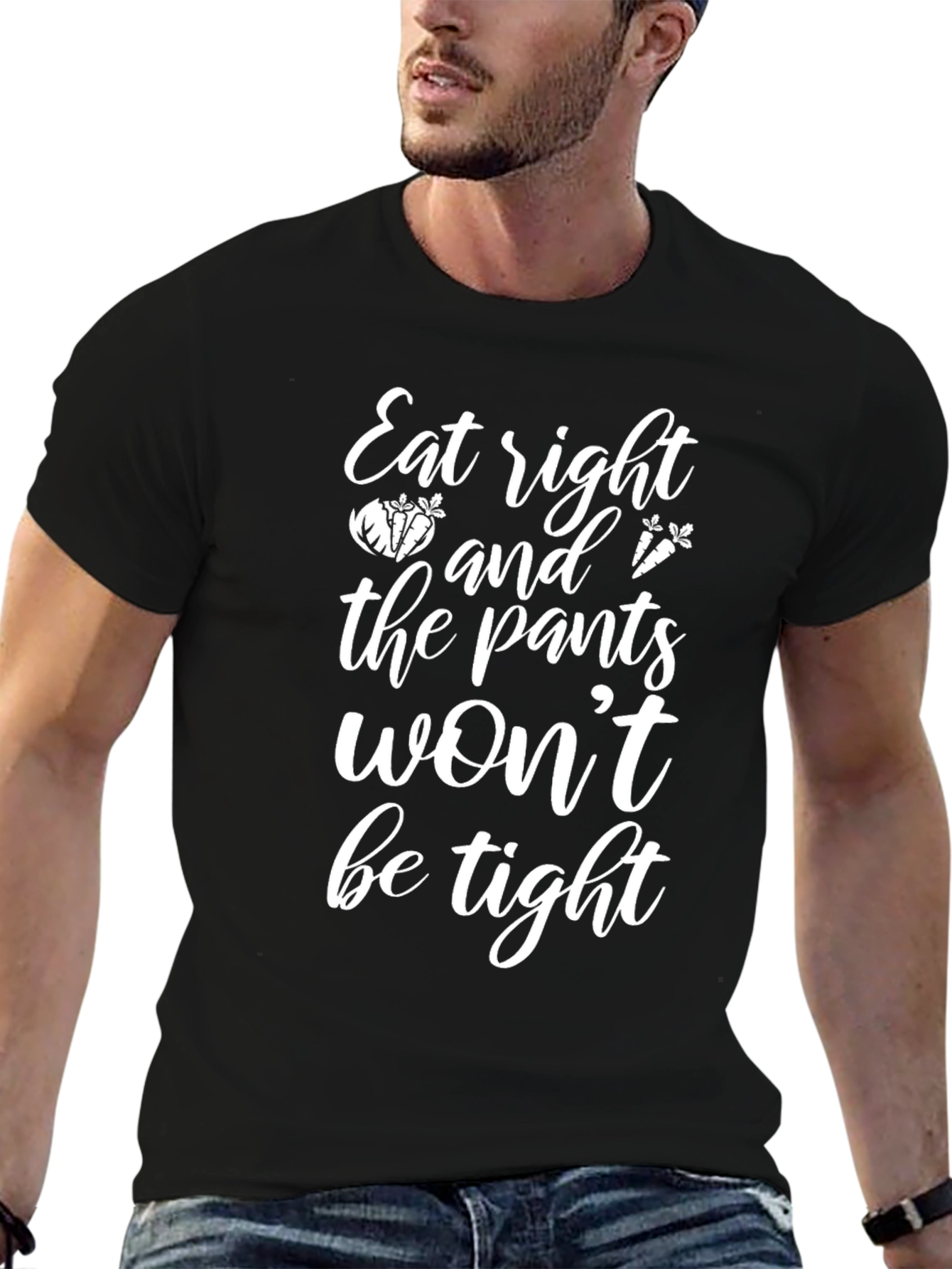 Eat Right T-Shirt: Healthy Food Slogan Tee