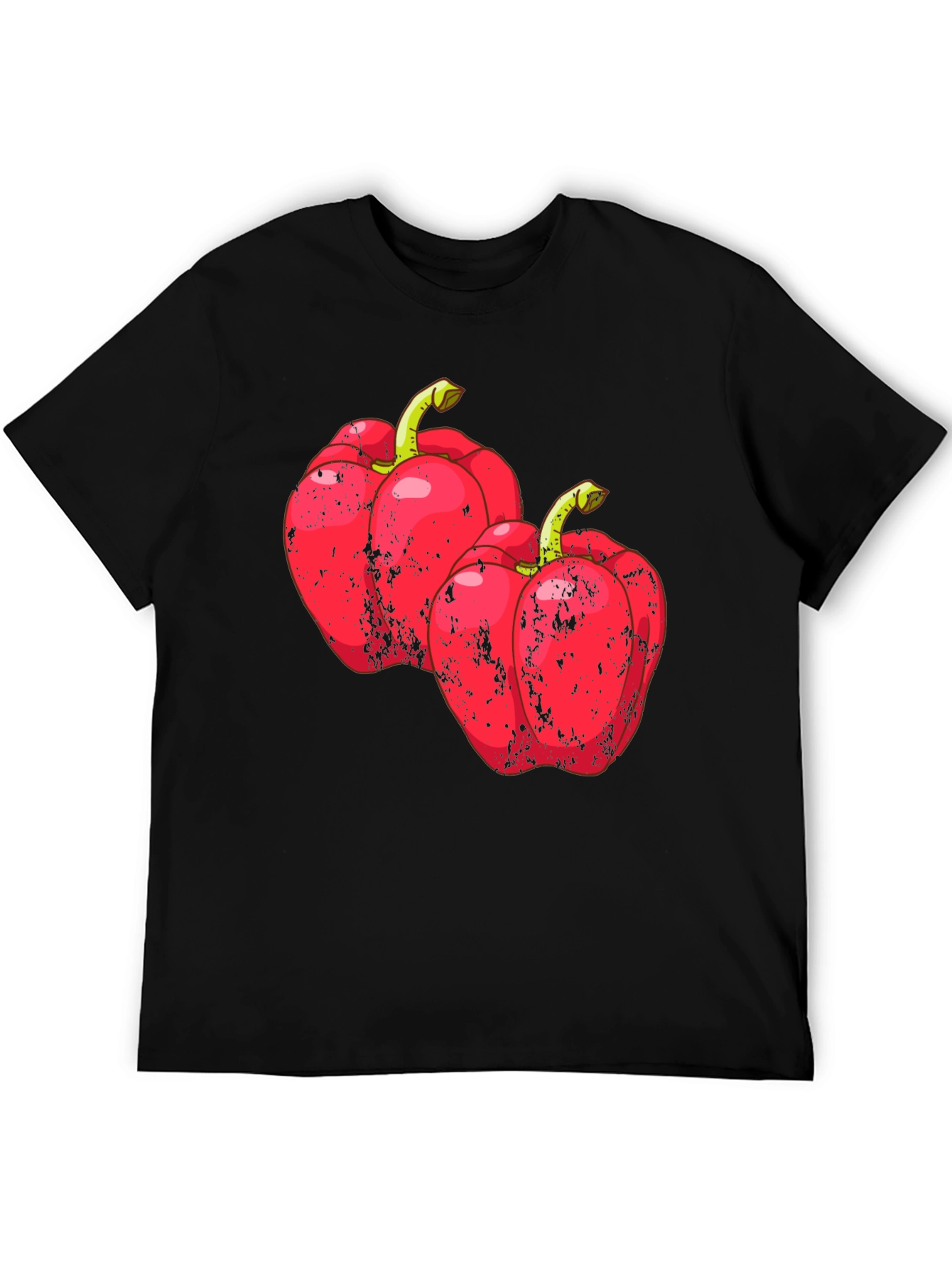 Red Pepper Graphic Tee - Unisex Black T-Shirt