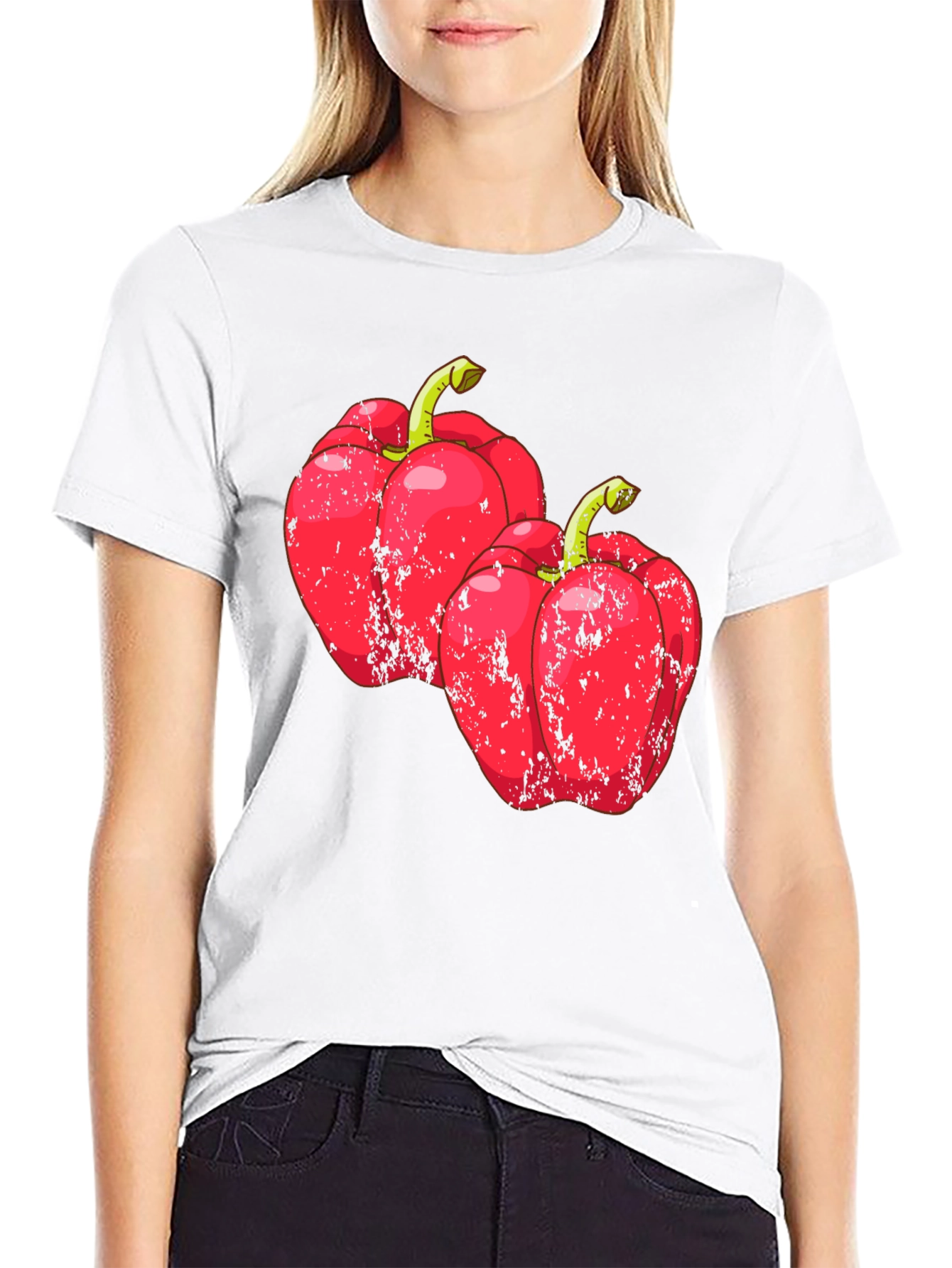 Red Pepper Graphic Tee - Unisex Black T-Shirt