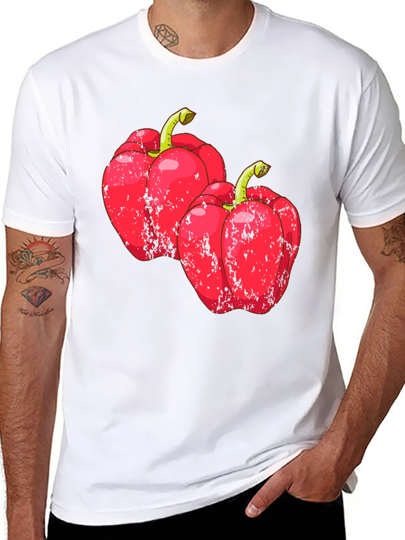 Red Pepper Graphic Tee - Unisex Black T-Shirt