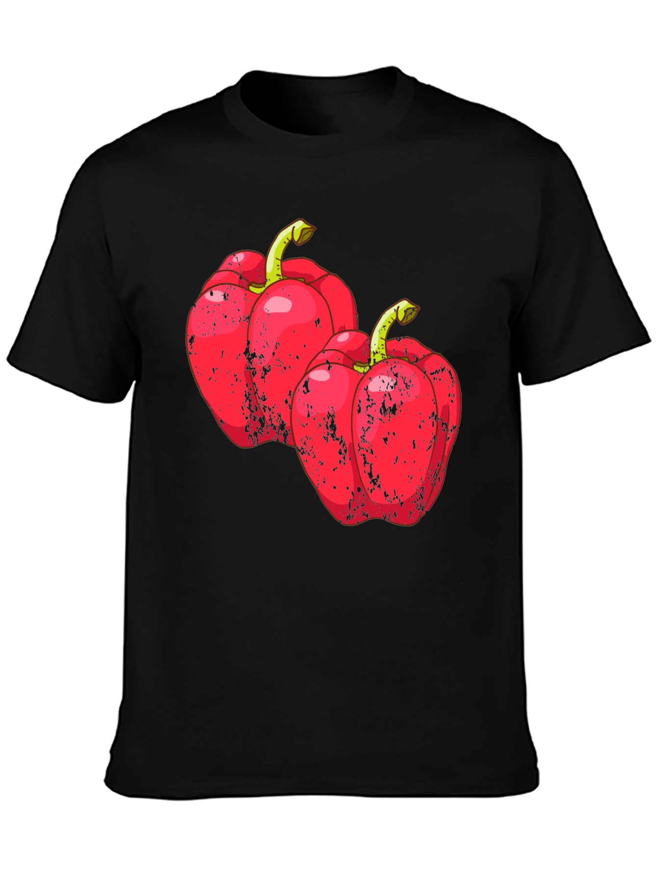 Red Pepper Graphic Tee - Unisex Black T-Shirt