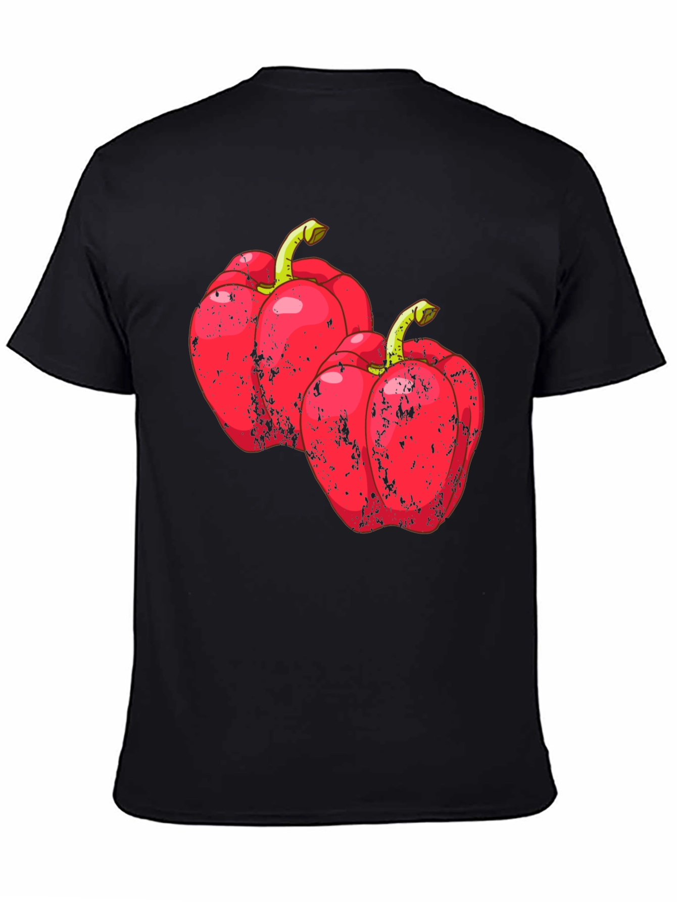 Red Pepper Graphic Tee - Unisex Black T-Shirt