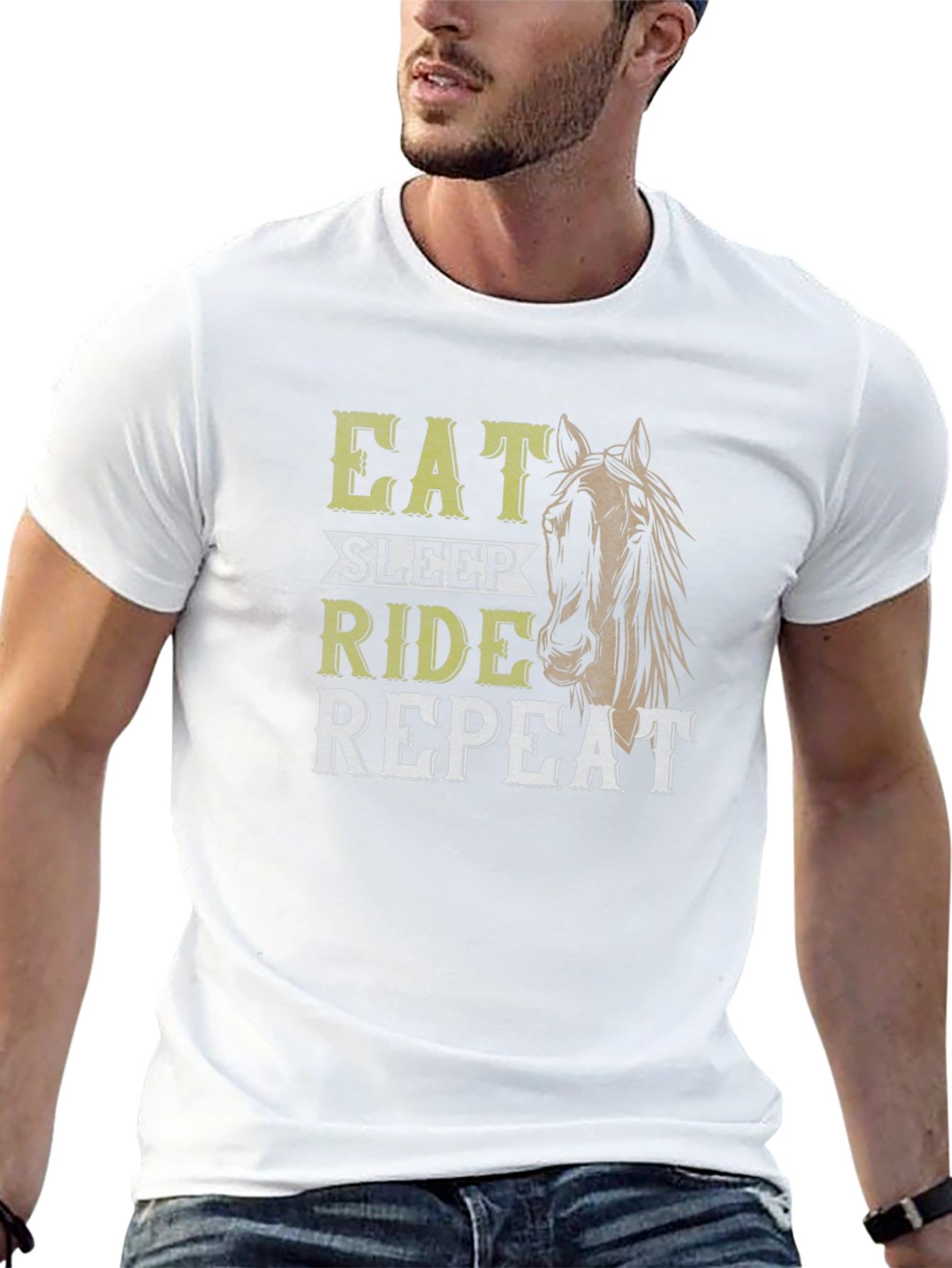 Eat Sleep Ride Repeat Horse Graphic Tee