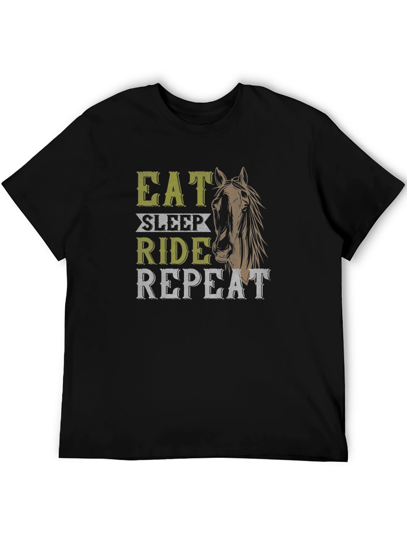 Eat Sleep Ride Repeat Horse Graphic Tee