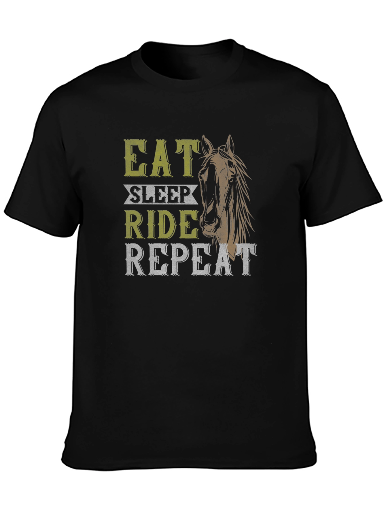 Eat Sleep Ride Repeat Horse Graphic Tee