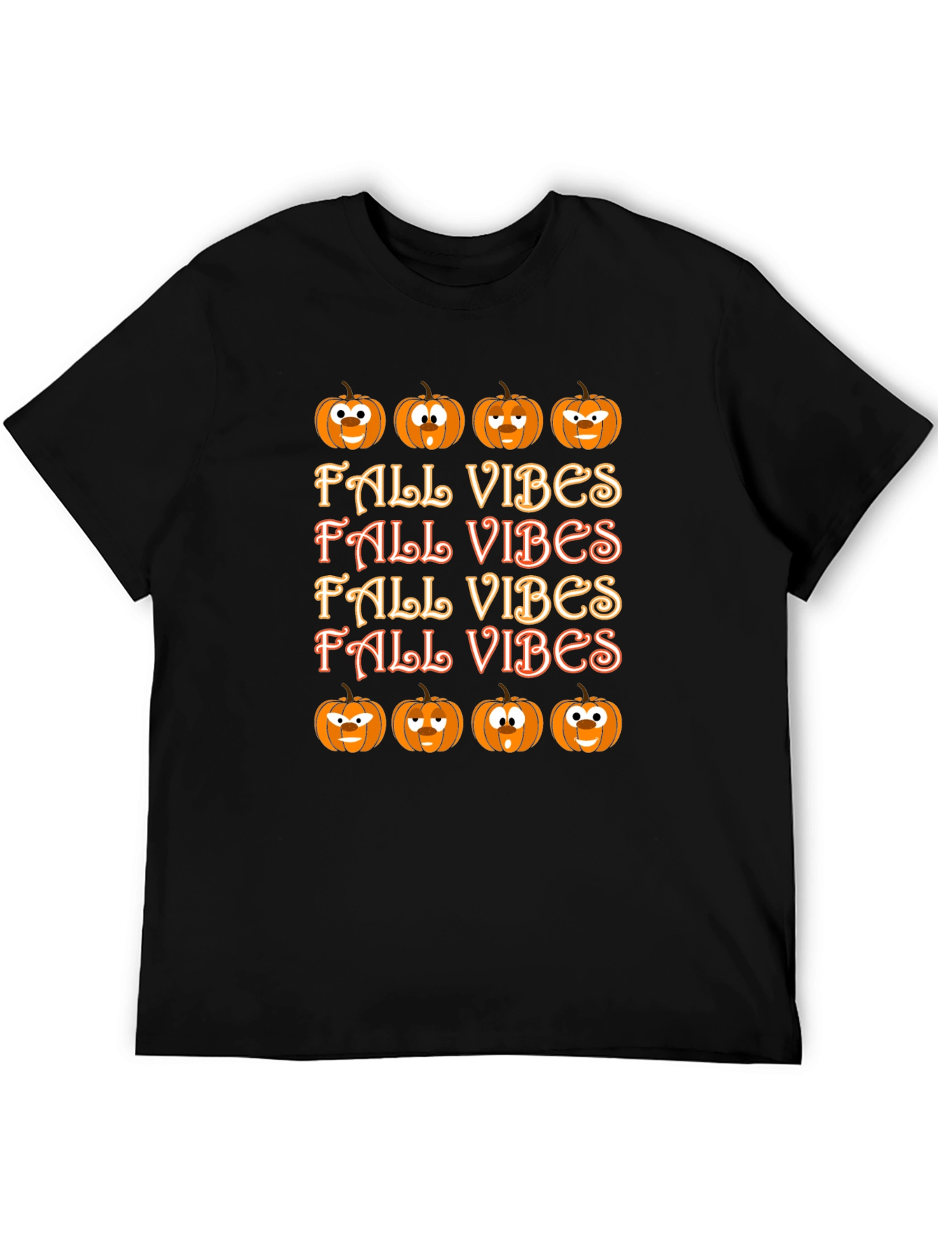 Fall Vibes Pumpkin T-Shirt - Seasonal Style