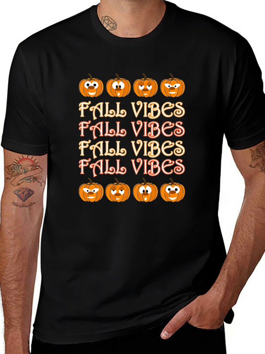 Fall Vibes Pumpkin T-Shirt - Seasonal Style