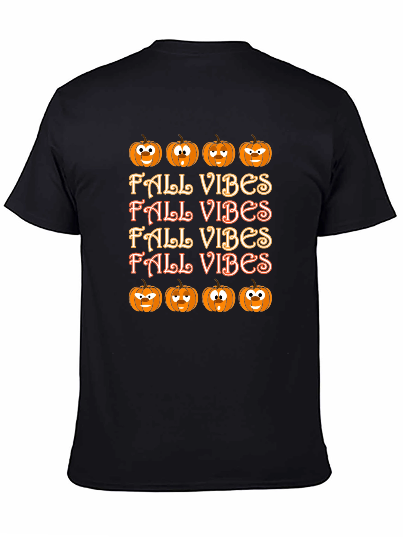 Fall Vibes Pumpkin T-Shirt - Seasonal Style