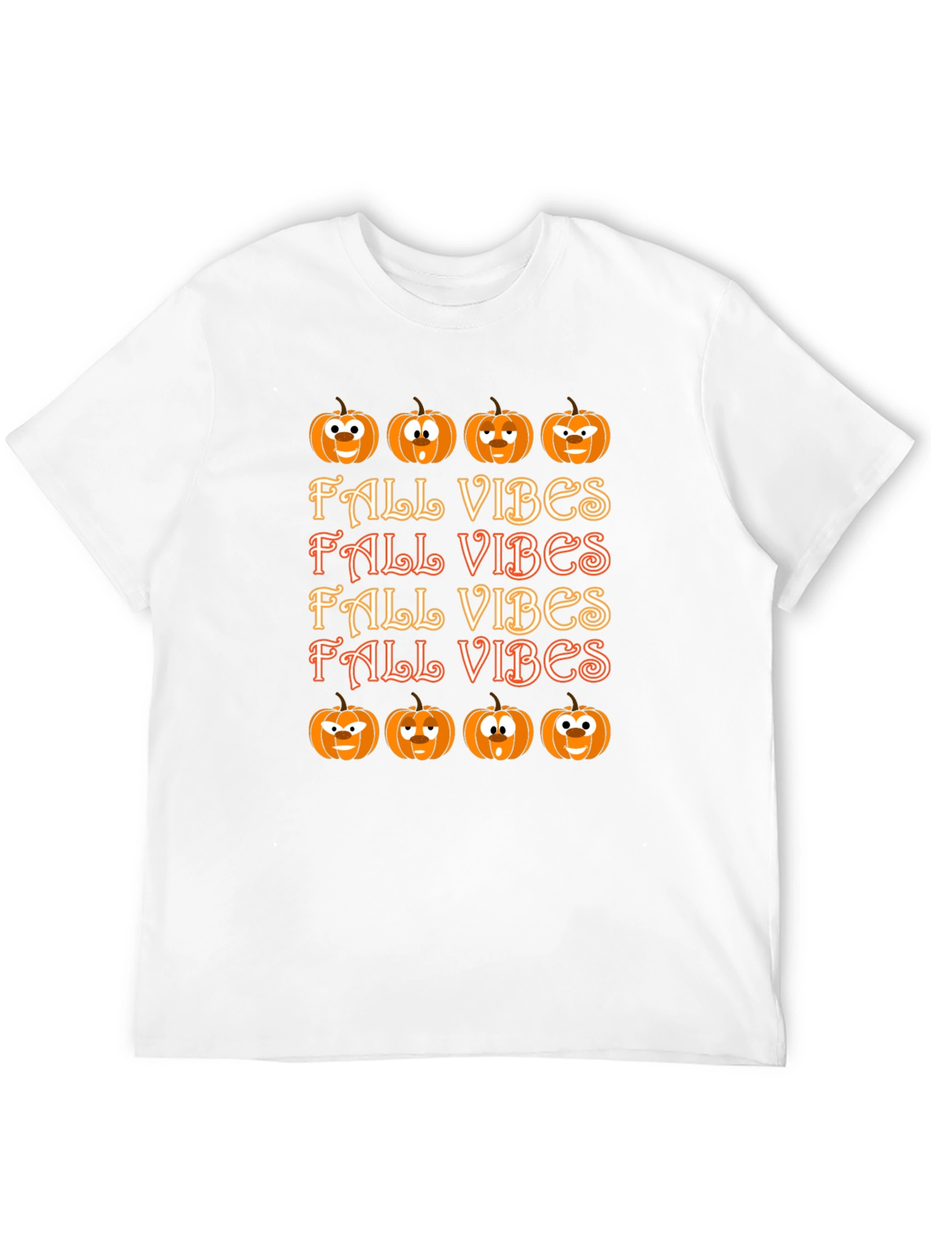Fall Vibes Pumpkin T-Shirt - Seasonal Style