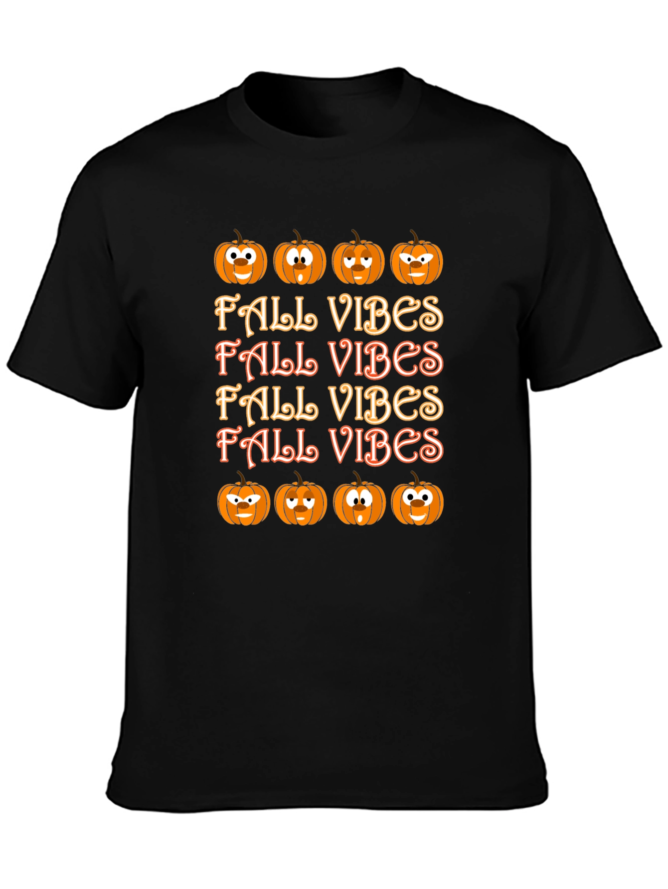 Fall Vibes Pumpkin T-Shirt - Seasonal Style