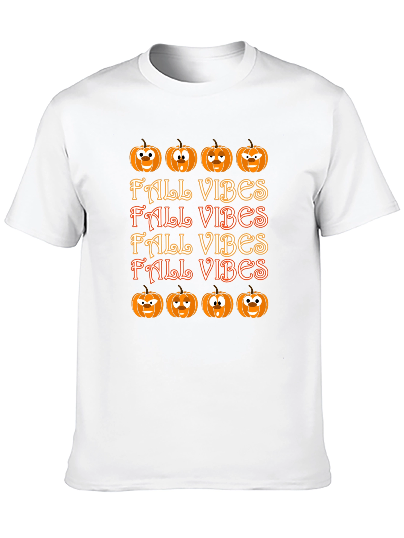 Fall Vibes Pumpkin T-Shirt - Seasonal Style