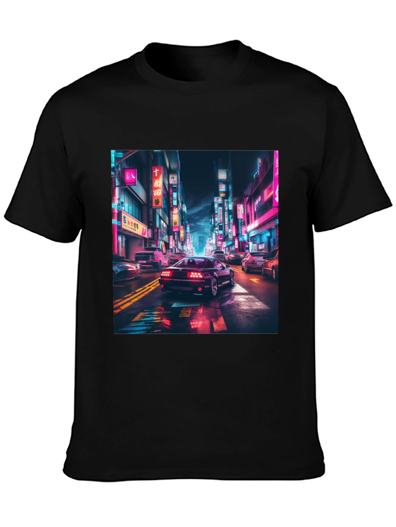 Neon City Car Graphic Tee