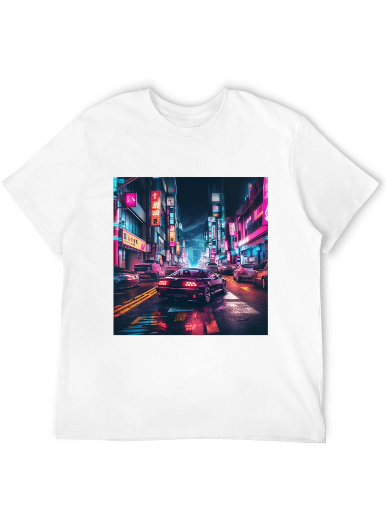 Neon City Car Graphic Tee