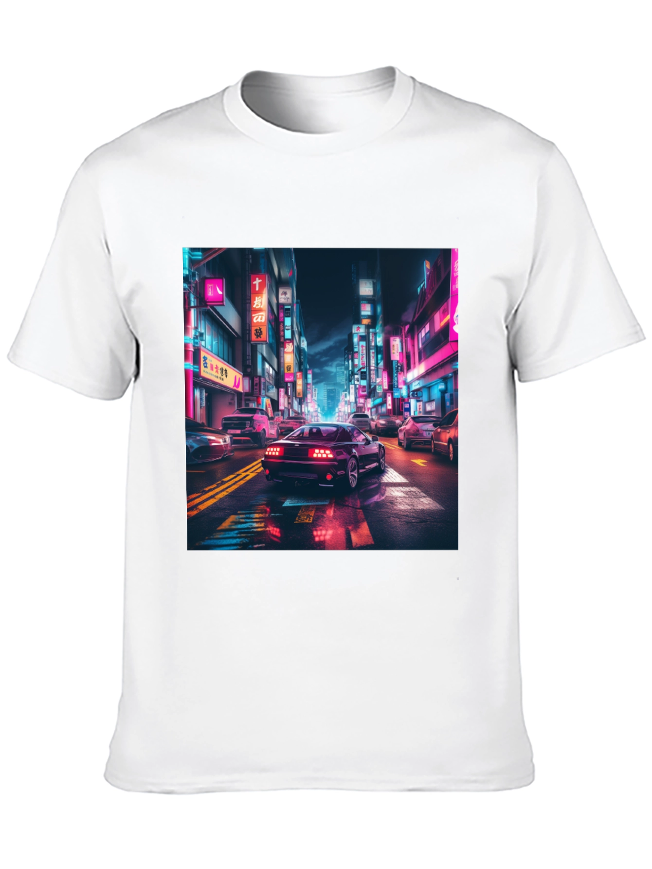 Neon City Car Graphic Tee