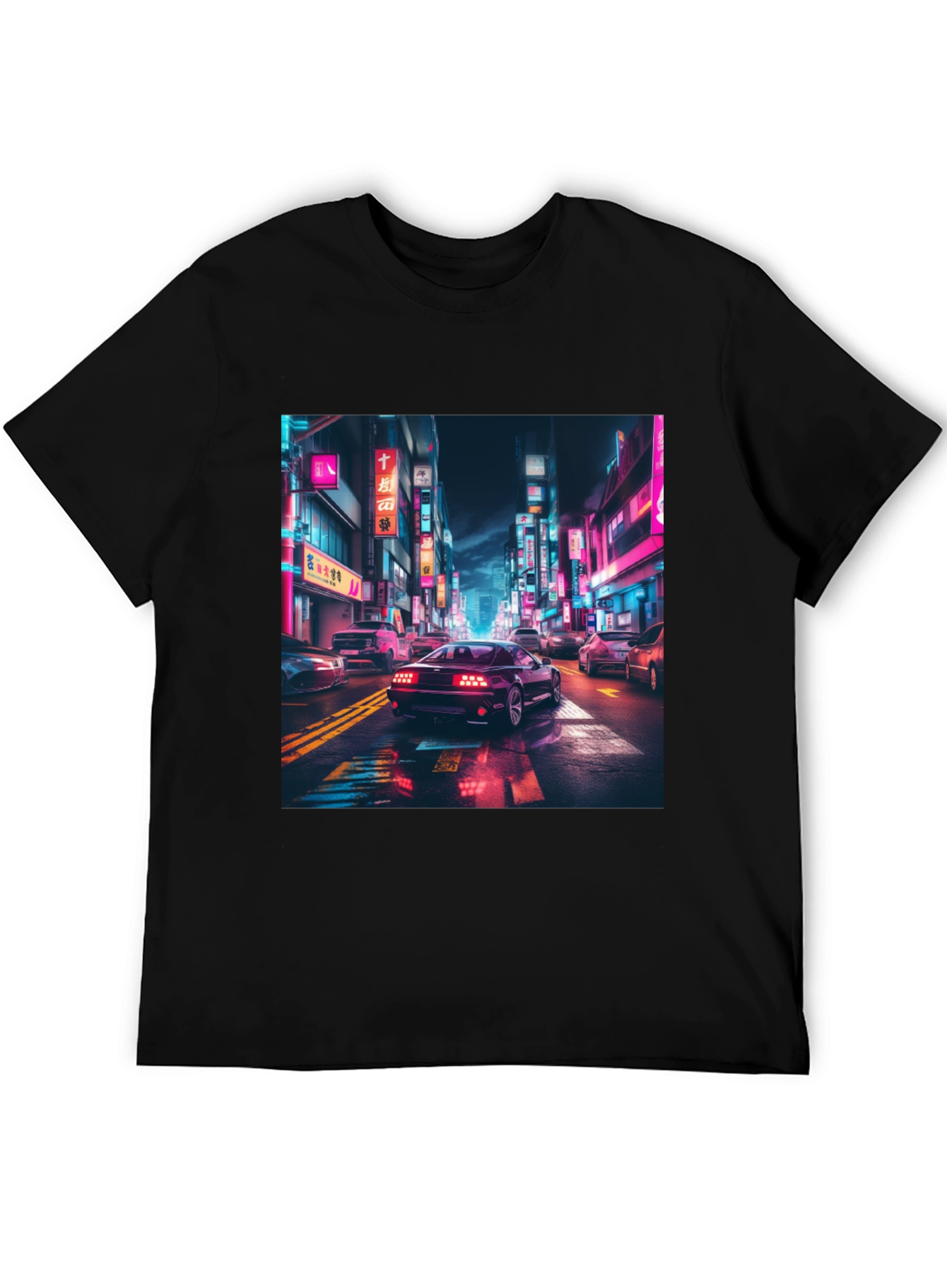 Neon City Car Graphic Tee