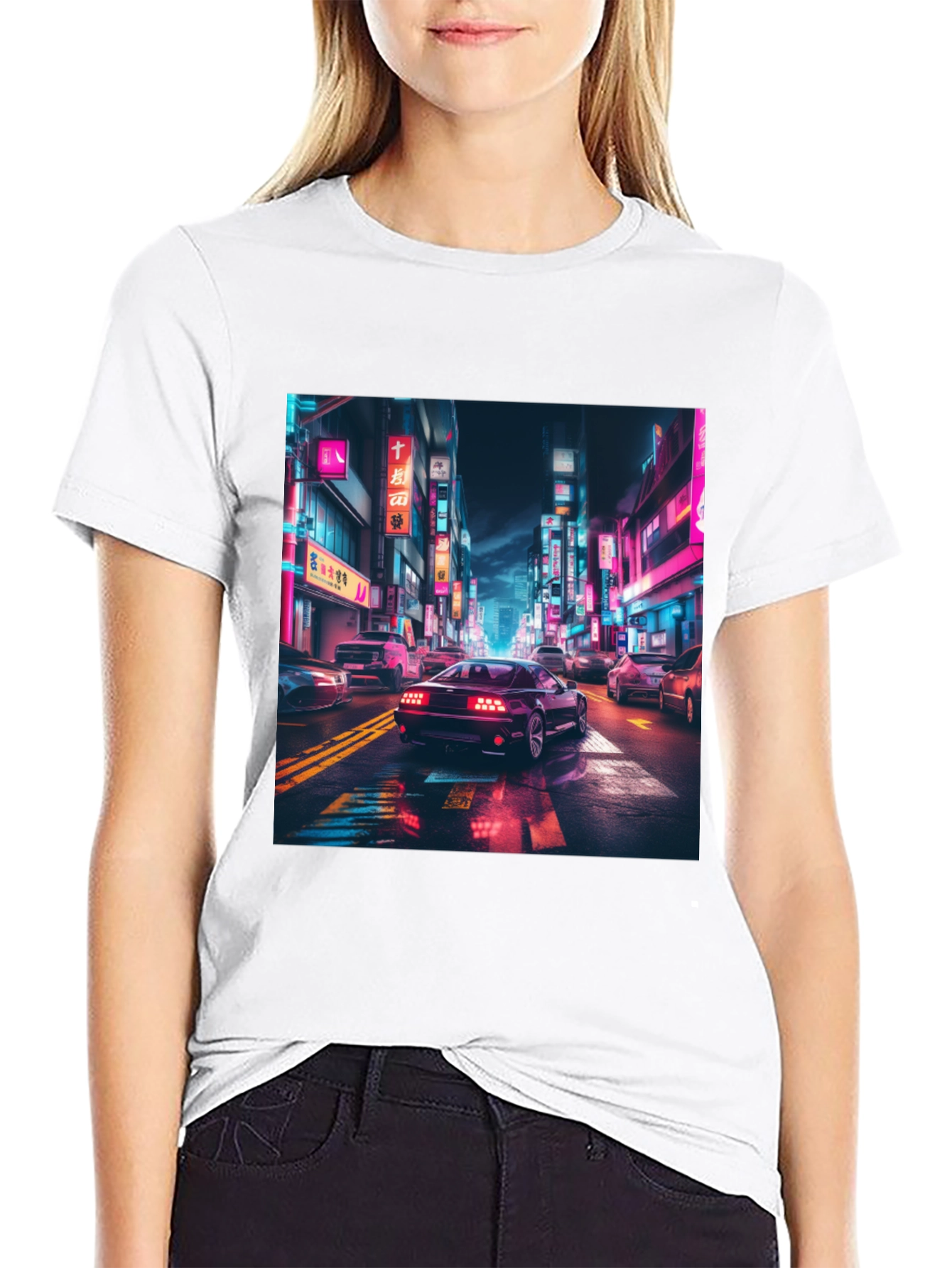 Neon City Car Graphic Tee