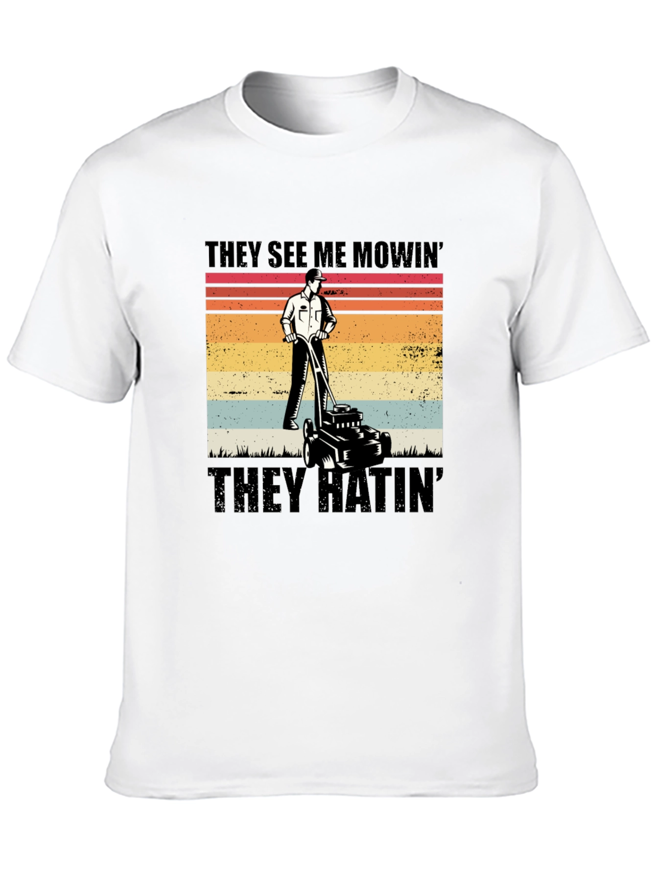 They See Me Mowin Black T-Shirt