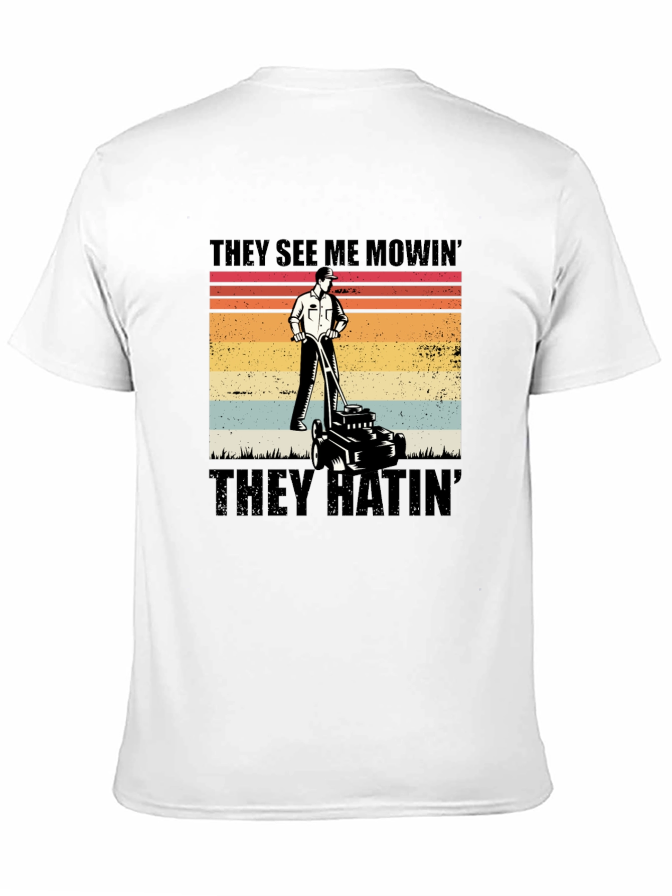 They See Me Mowin Black T-Shirt